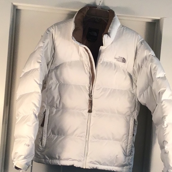 NWOT Vintage Nuptse puffer North Face size L white down jacket